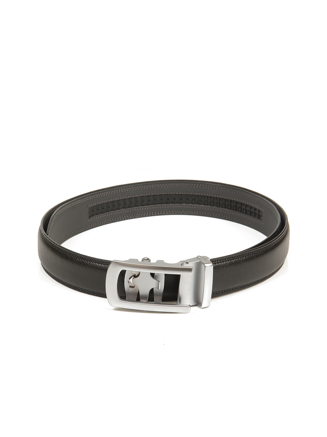 

Calvadoss Men Black Solid AUTORATCH Magnetic Casual Belt