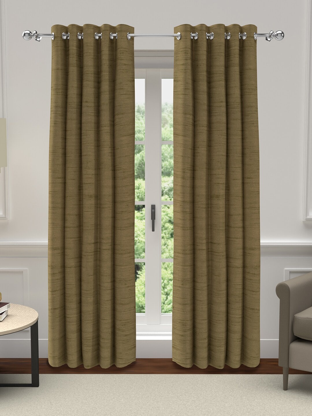 

GM Brown Set of 2 Room Darkening Door Curtain