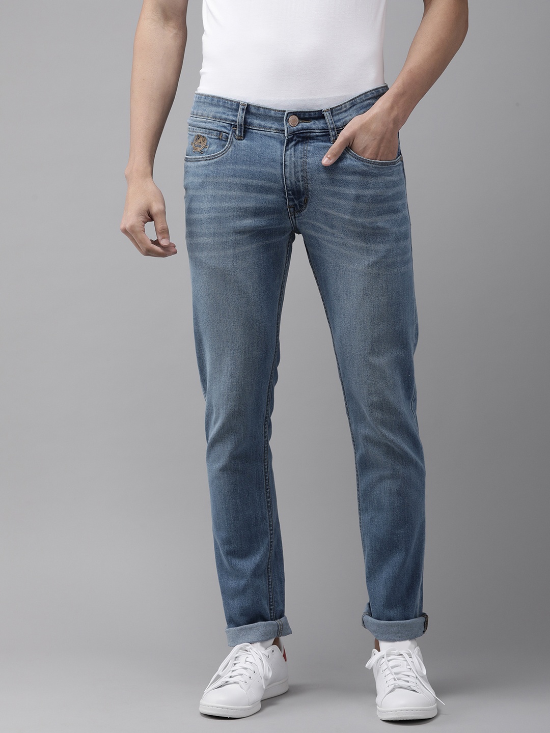 

U S Polo Assn Denim Co Men Blue Skinny Fit Light Fade Stretchable Jeans