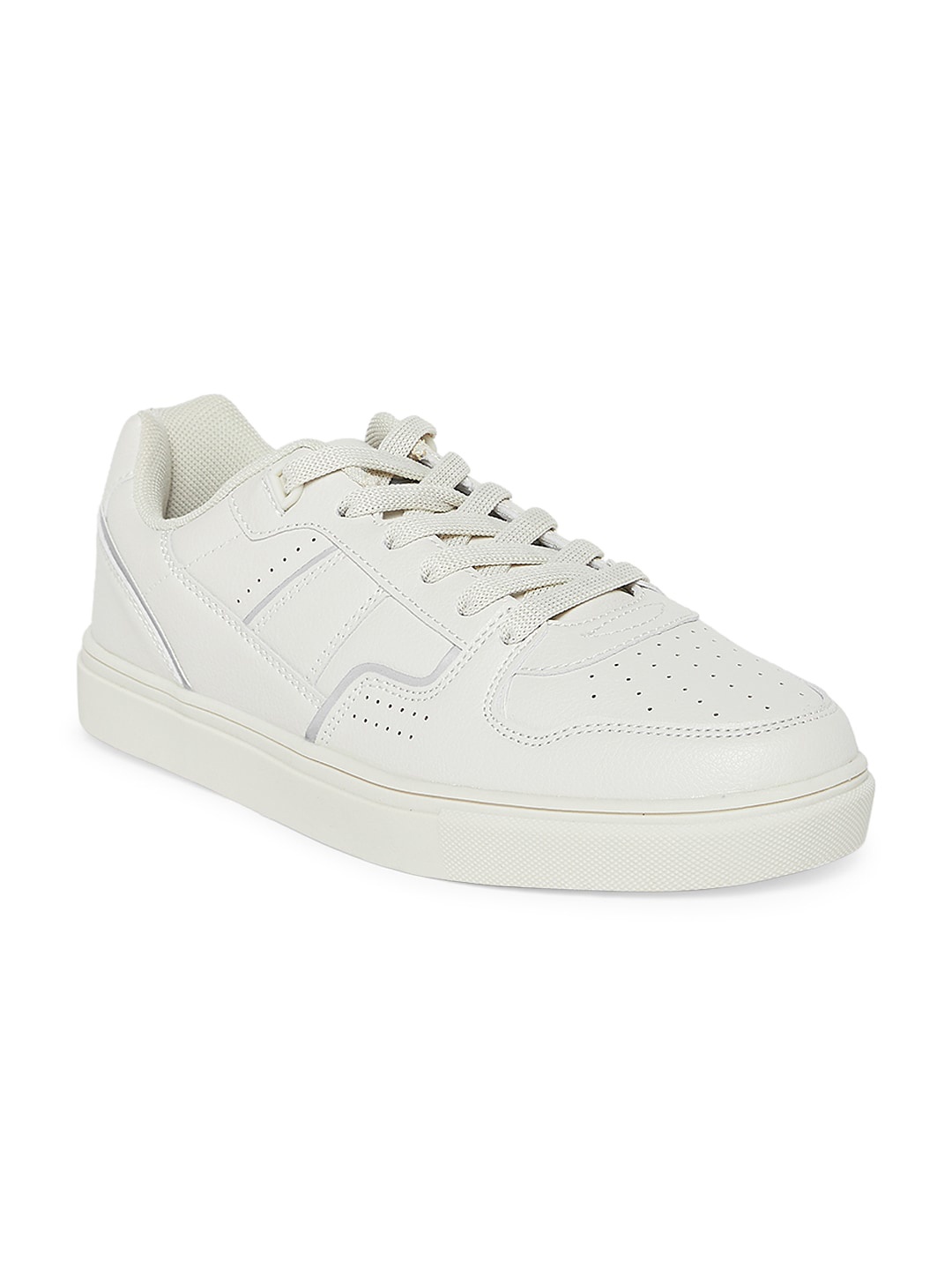 

Ajile by Pantaloons Men Off White Perforations PU Sneakers
