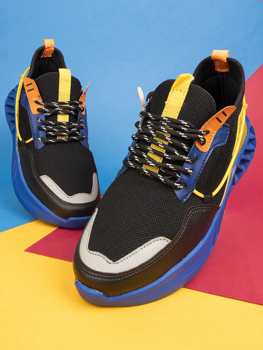 

Provogue Men Black Mesh Running Non-Marking Shoes