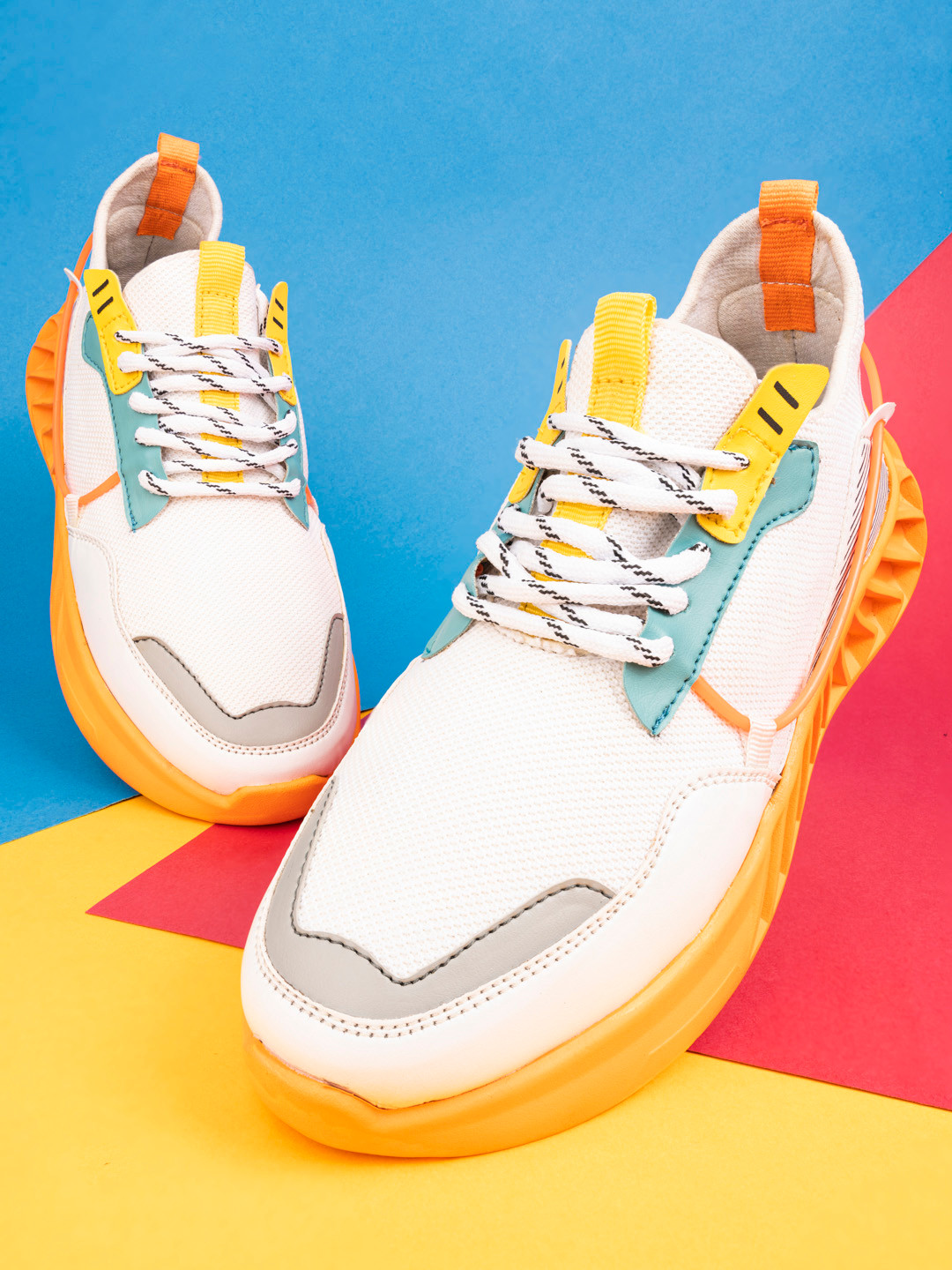 

Provogue Men White Mesh Running Non-Marking Shoes