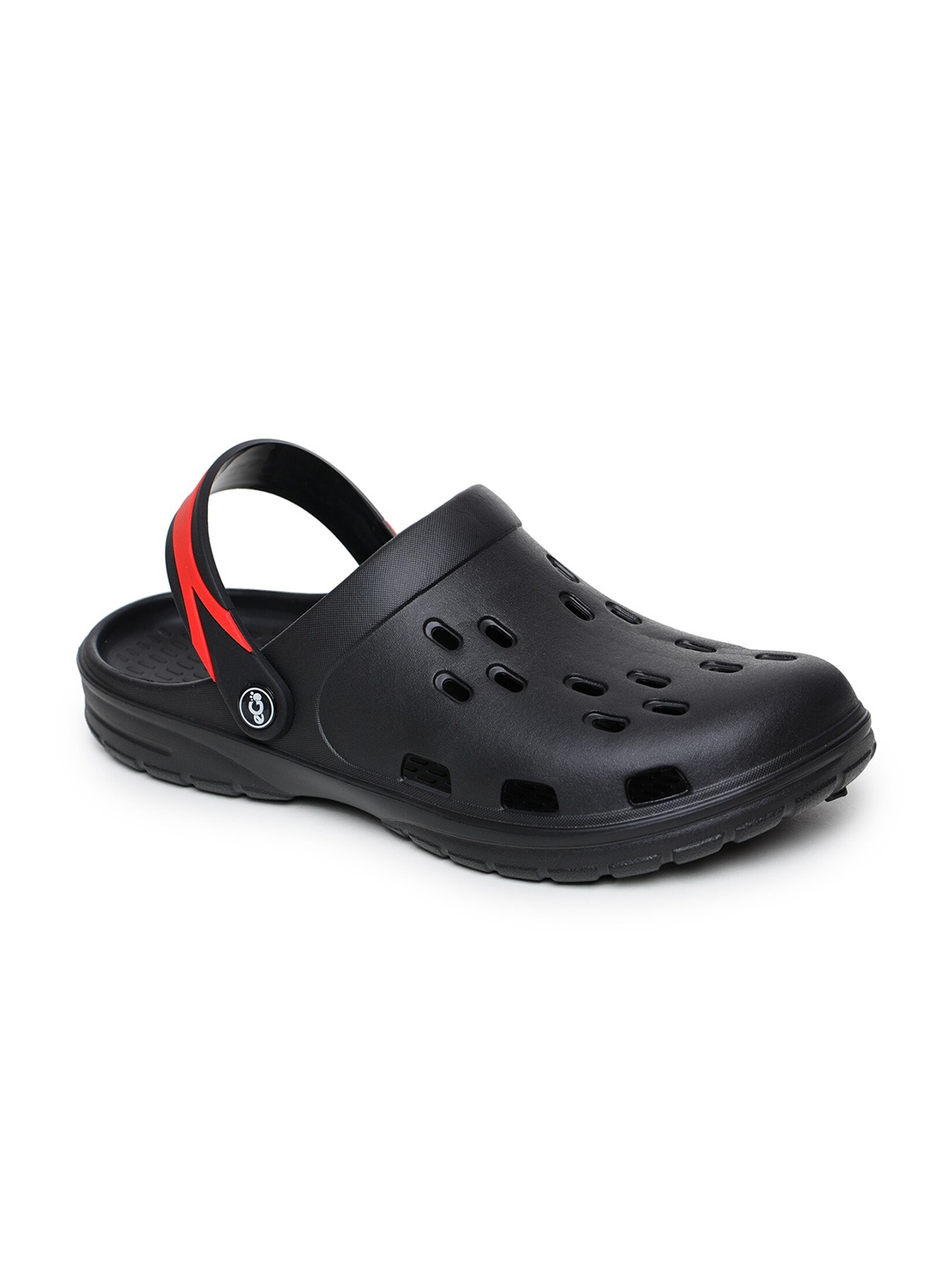 

e-GO Men Black & Red Clogs Sandals