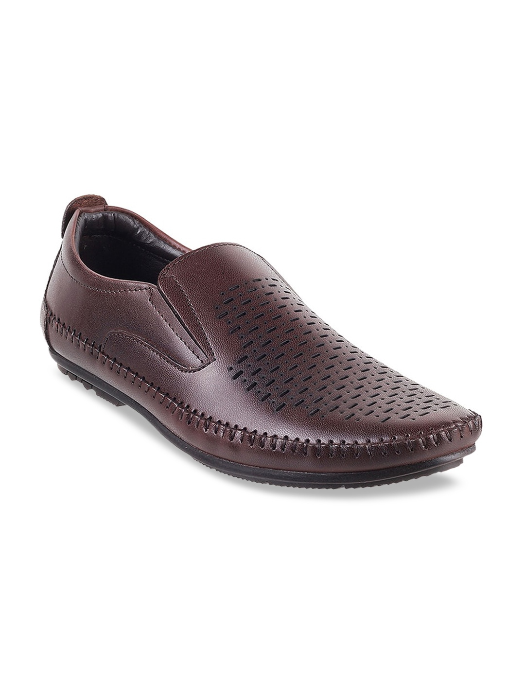 

Mochi Men Brown Leather Loafers