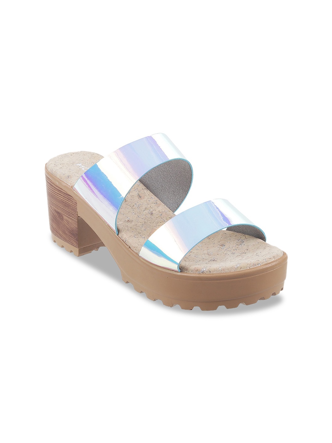 

Mochi Women Blue Colourblocked Block Sandals
