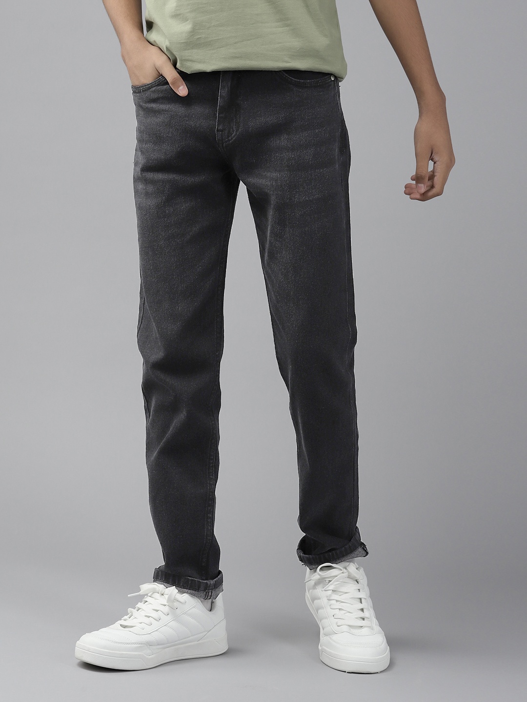 

UTH by Roadster Boys Black Slim Fit Stretchable Jeans