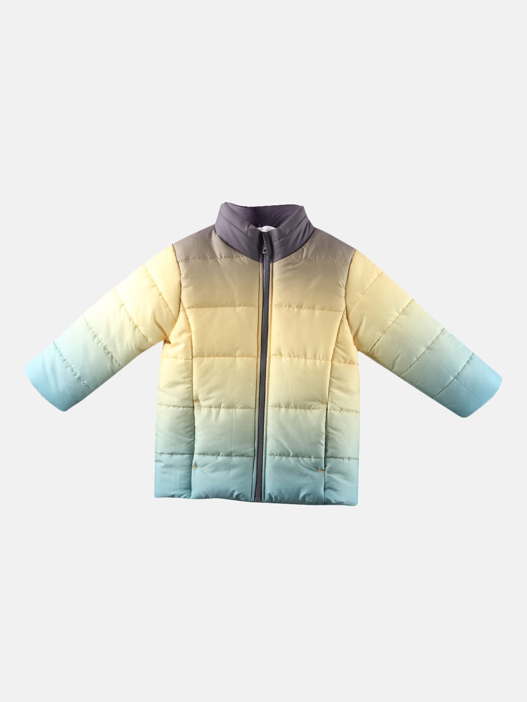 

Beebay Boys Multicoloured Colourblocked Puffer Jacket with Patchwork, Multi