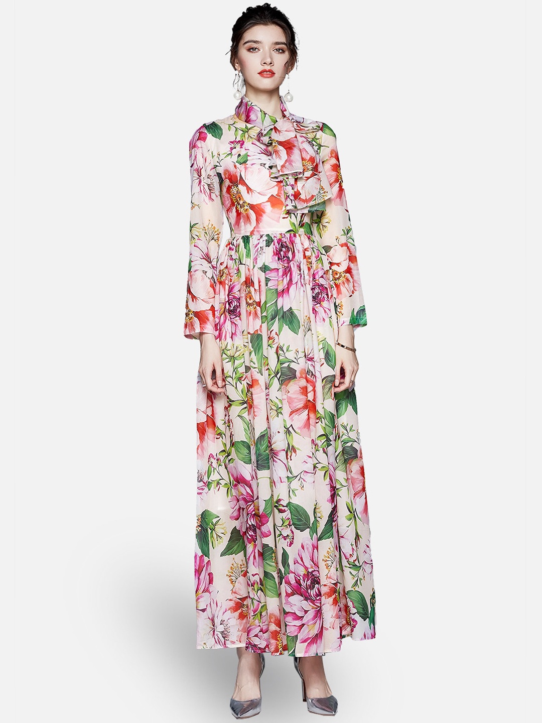 

JC Collection Pink Floral Maxi Dress