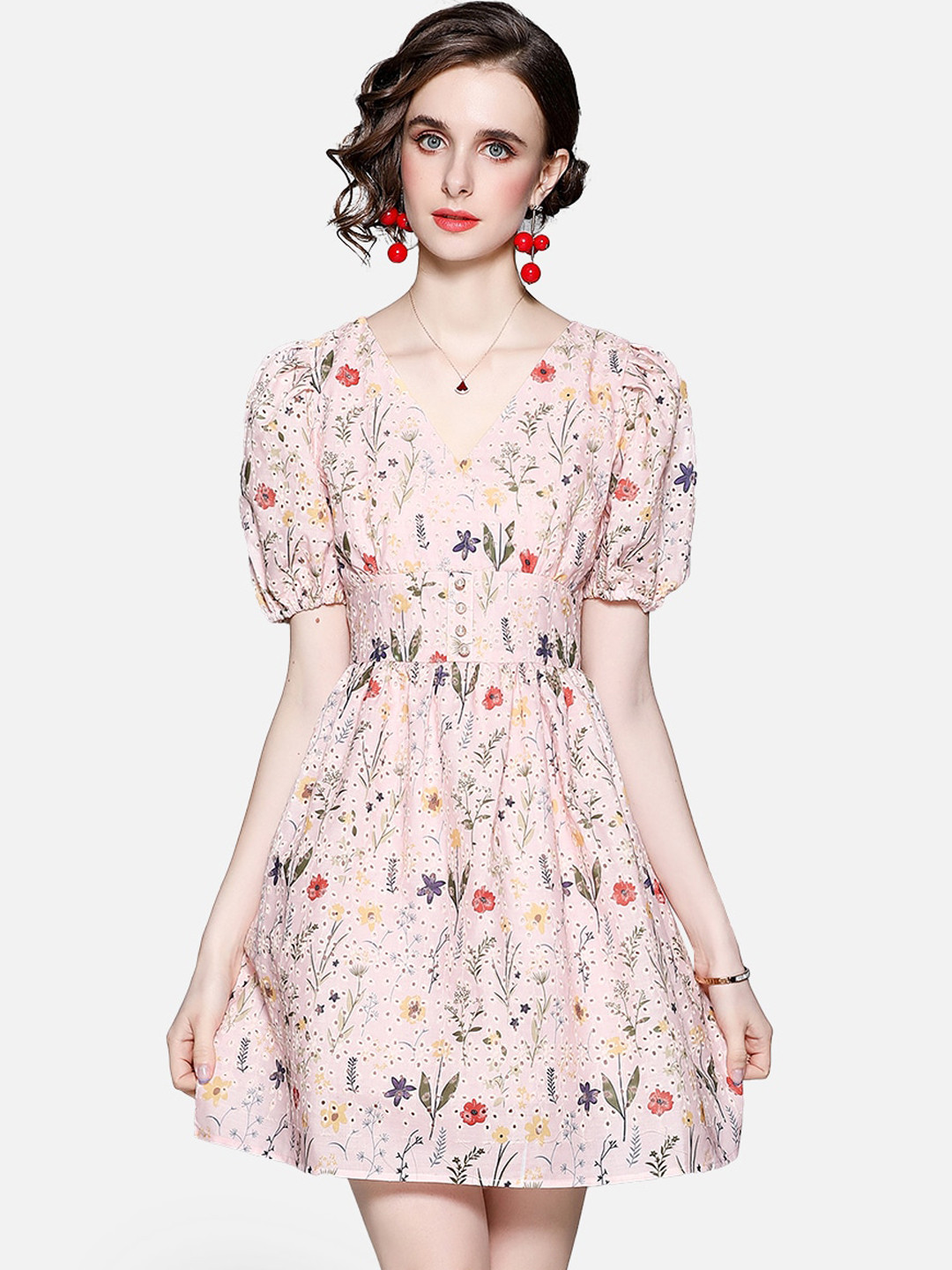 

JC Collection Pink Floral Mini Dress