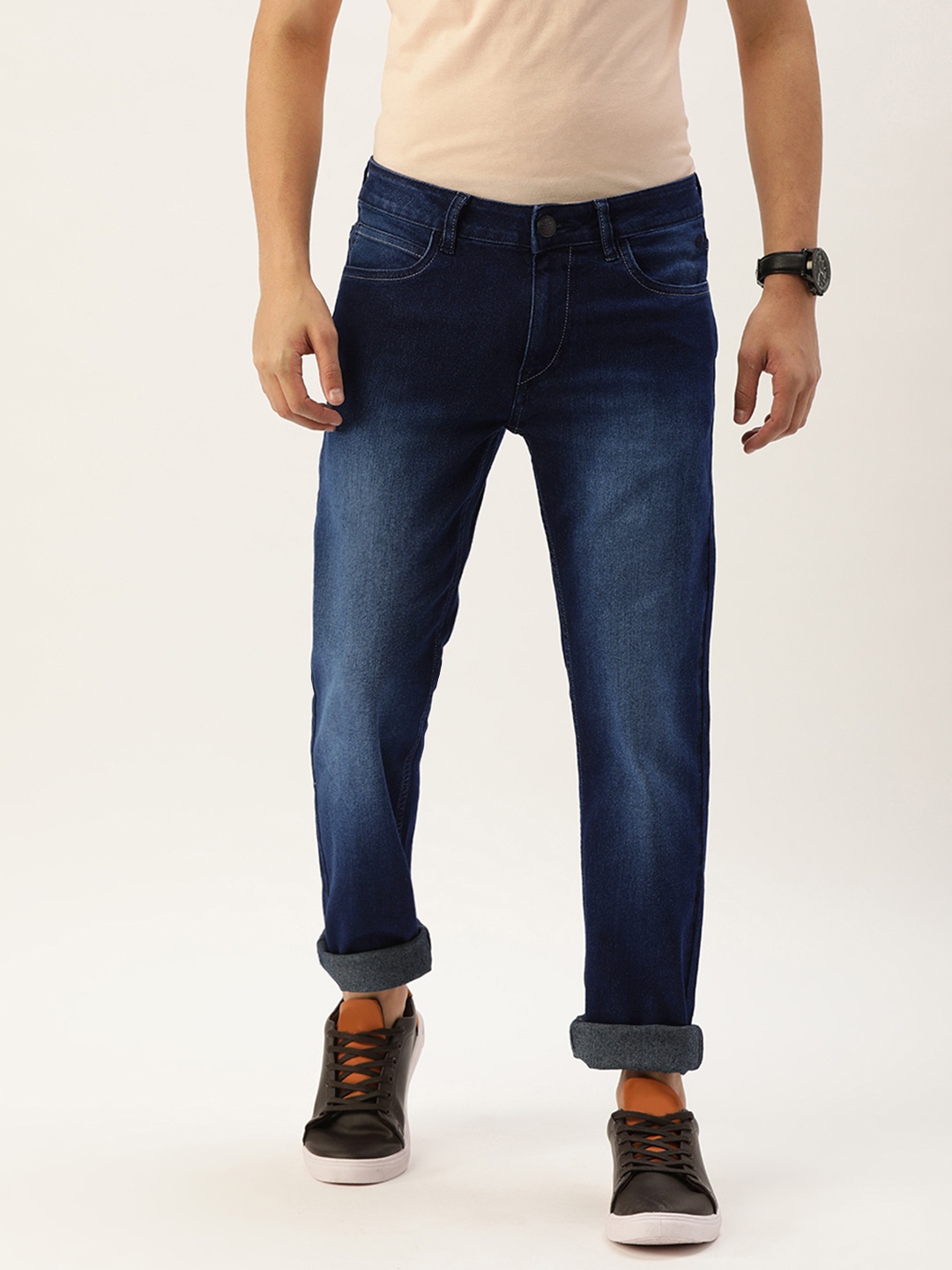 

Flying Machine Men Blue Micheal Slim Tapered Fit Light Fade Stretchable Jeans