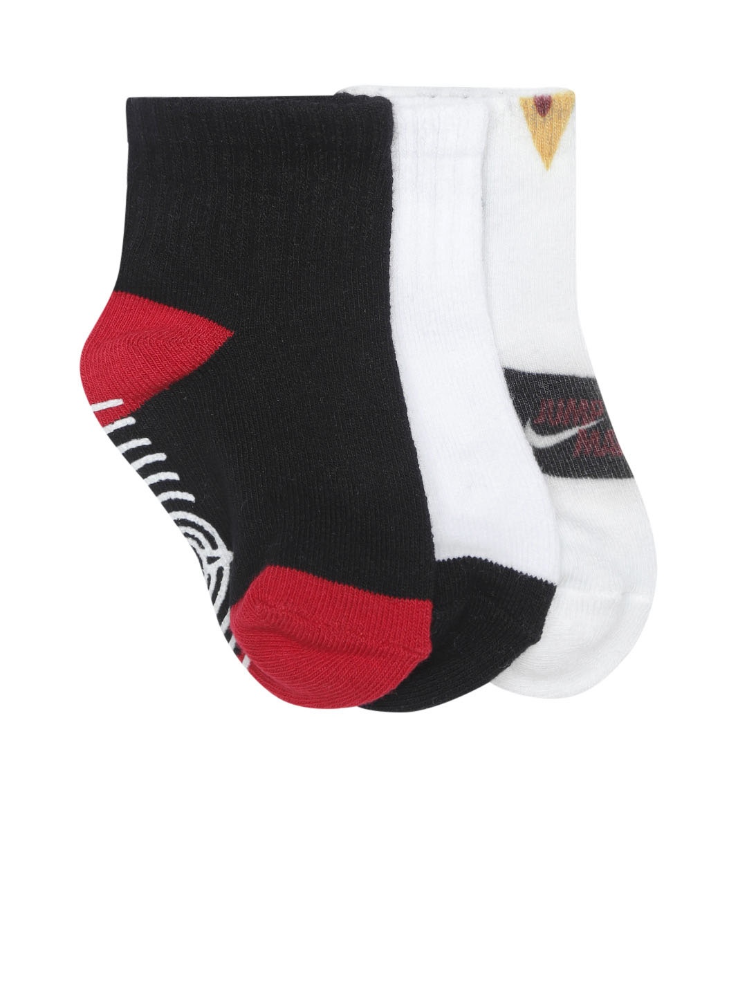 

Jordan Unisex Kids Assorted Pack of 3 Quarter Socks, Multi