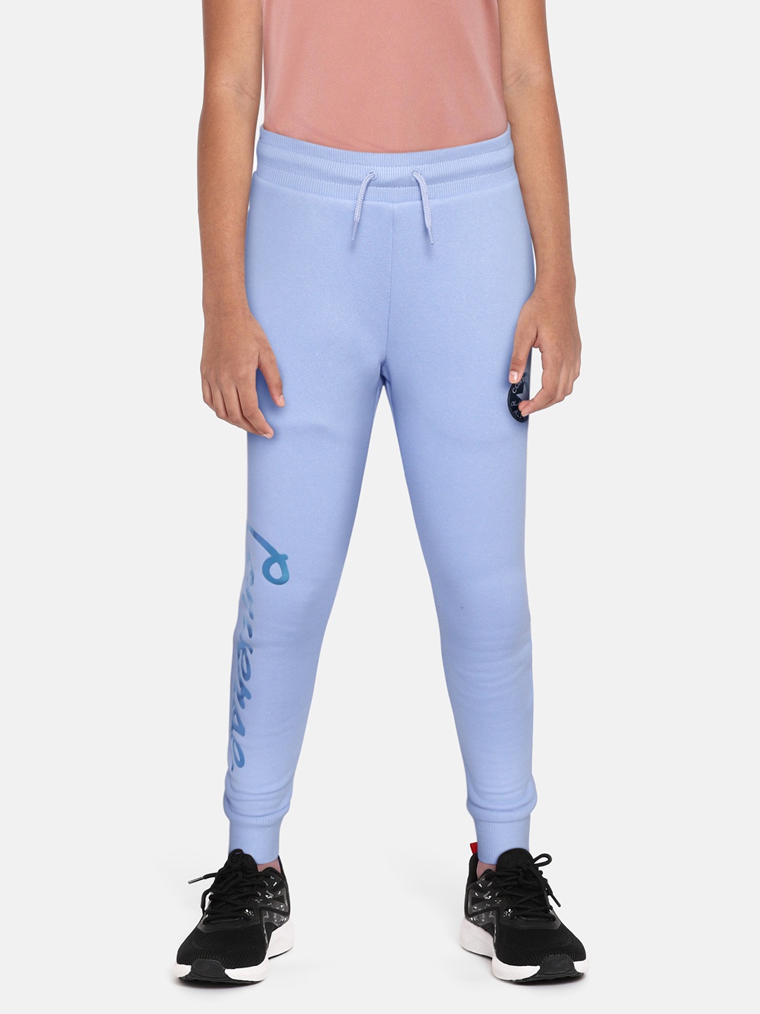 

Converse Girl Blue Solid Metallic Script Logo Joggers