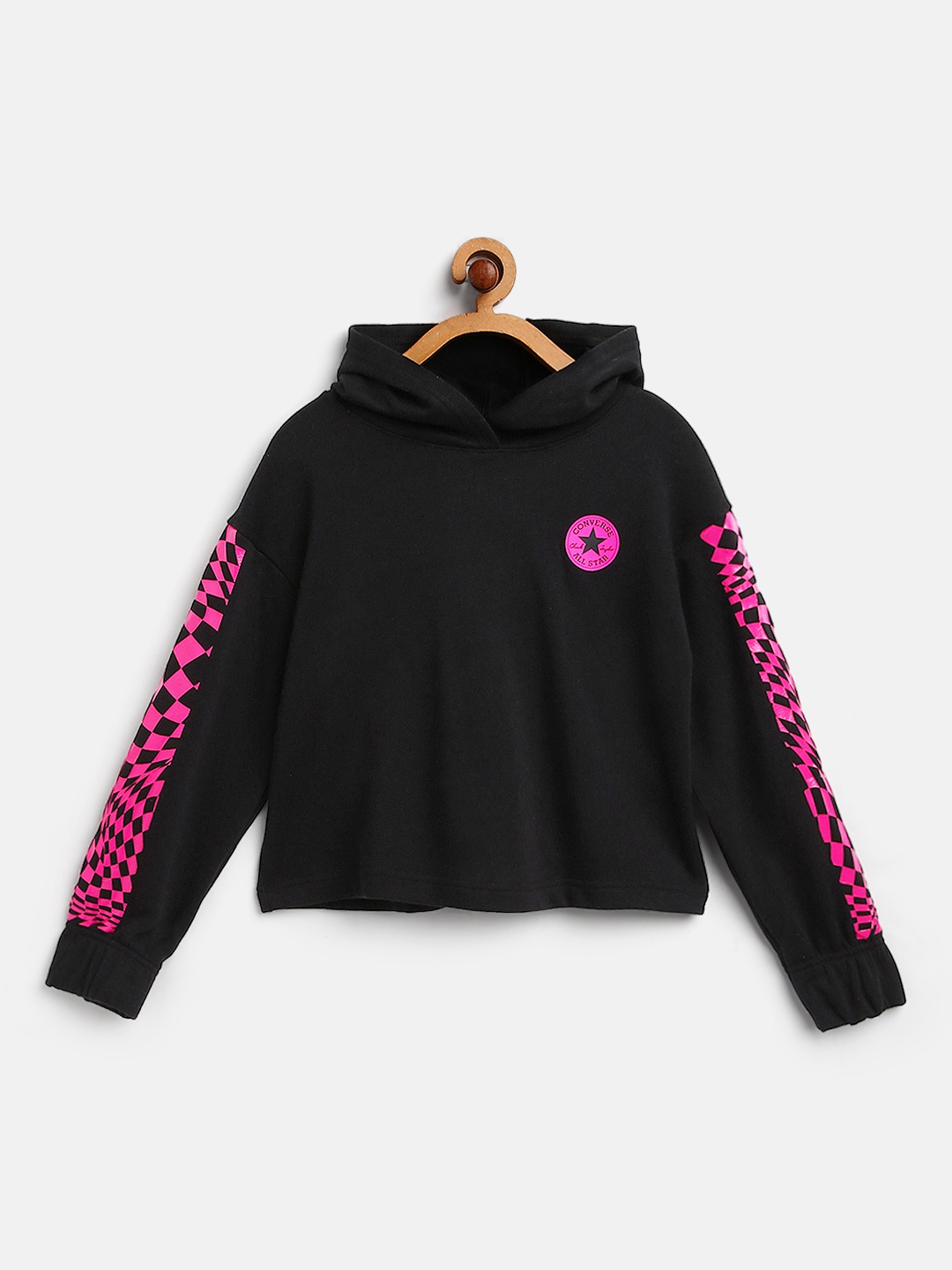 

Converse Girls Black Crop Hooded Sweatshirt