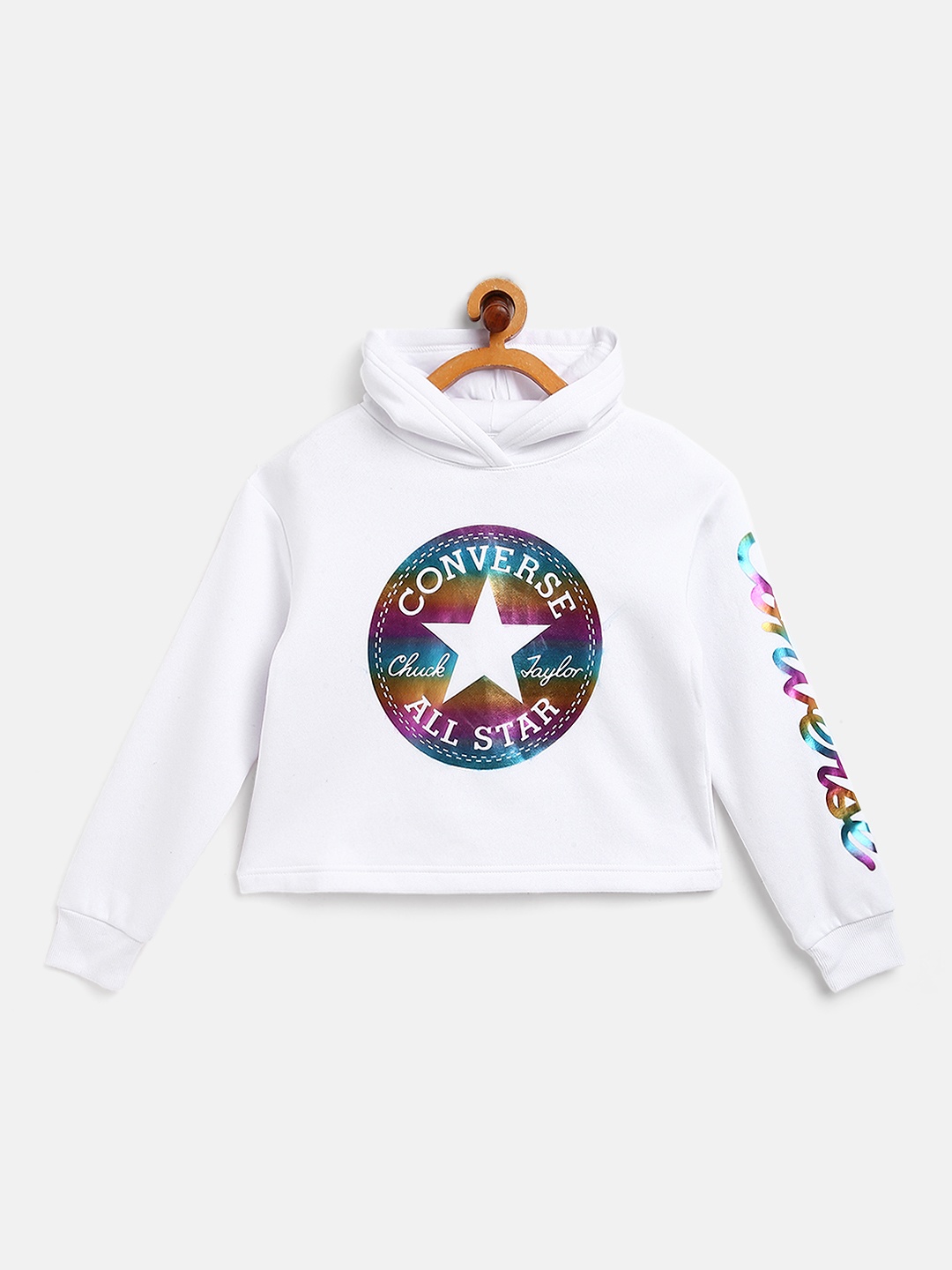 

Converse Girls White Hooded Sweatshirt