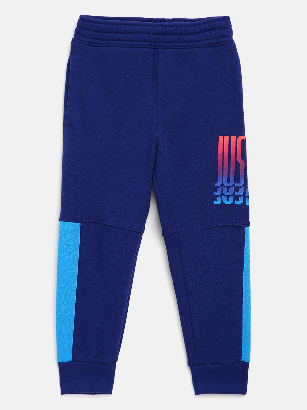 

Nike Boys Blue Printed Rise Fleece Joggers