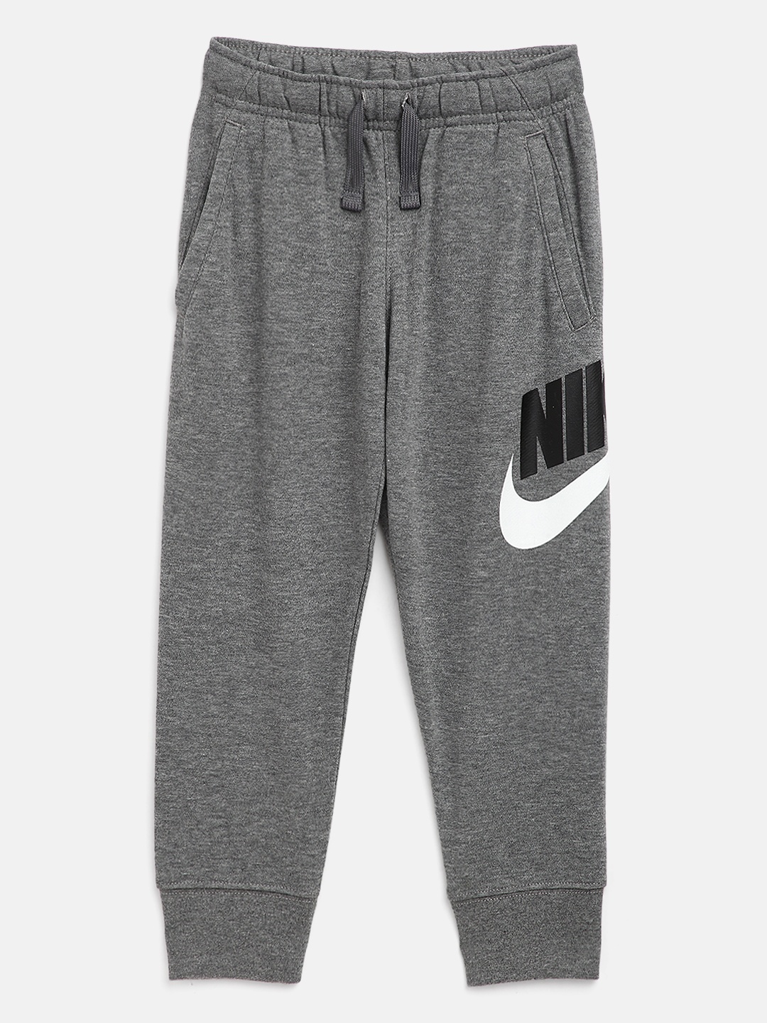 

Nike Boys Grey Printed Club French Terry Joggers, Yellow
