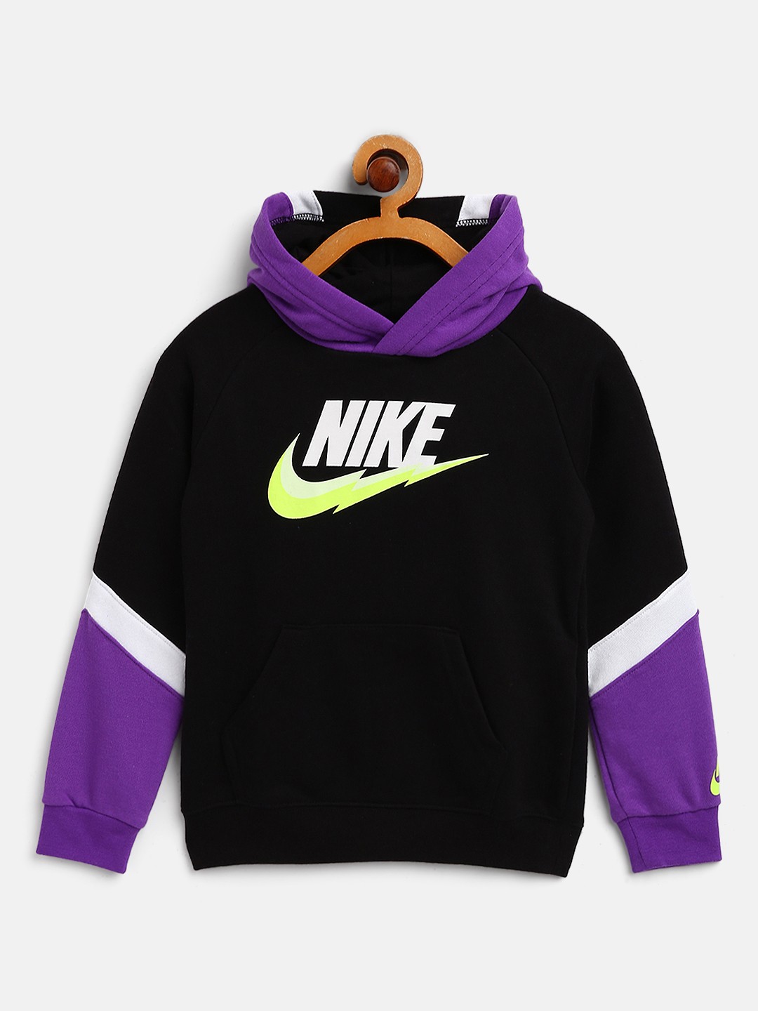 

Nike Boys Black & Purple Futura Bolt Hoodie