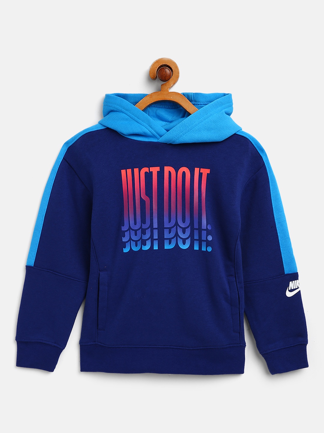 

Nike Boys Blue Just Do It Rise Hoodie