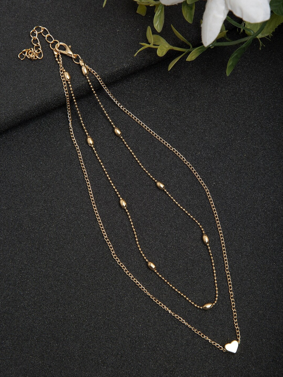 

YouBella Gold-Toned Gold-Plated Layered Necklace
