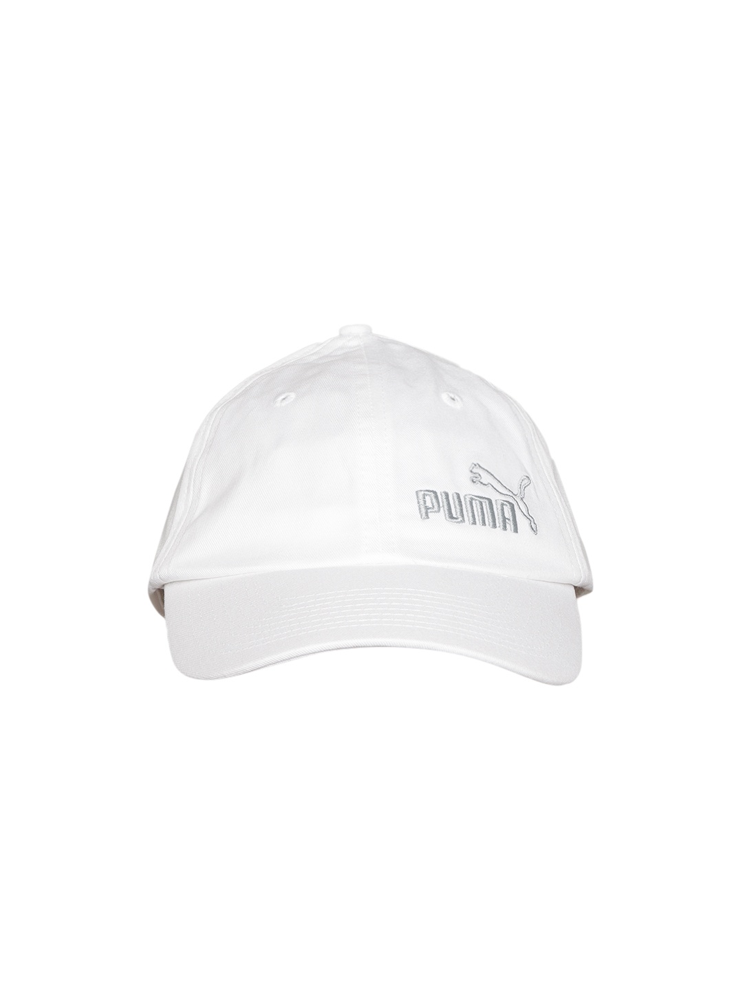 

Puma Unisex White Solid Cotton Visor Cap with Brand Logo Embroidered Detail