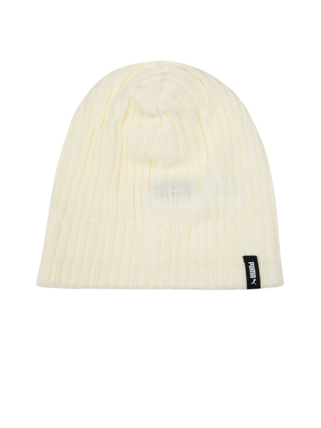 

Puma Unisex Cream-Coloured Slouchy Cuffless Beanie