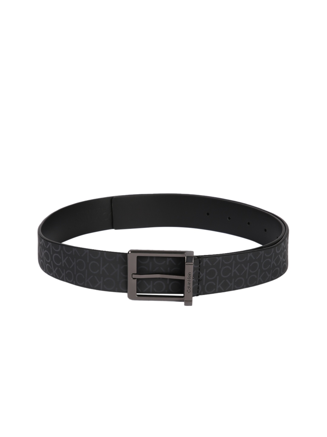 

Calvin Klein Men Black Printed Leather Belt