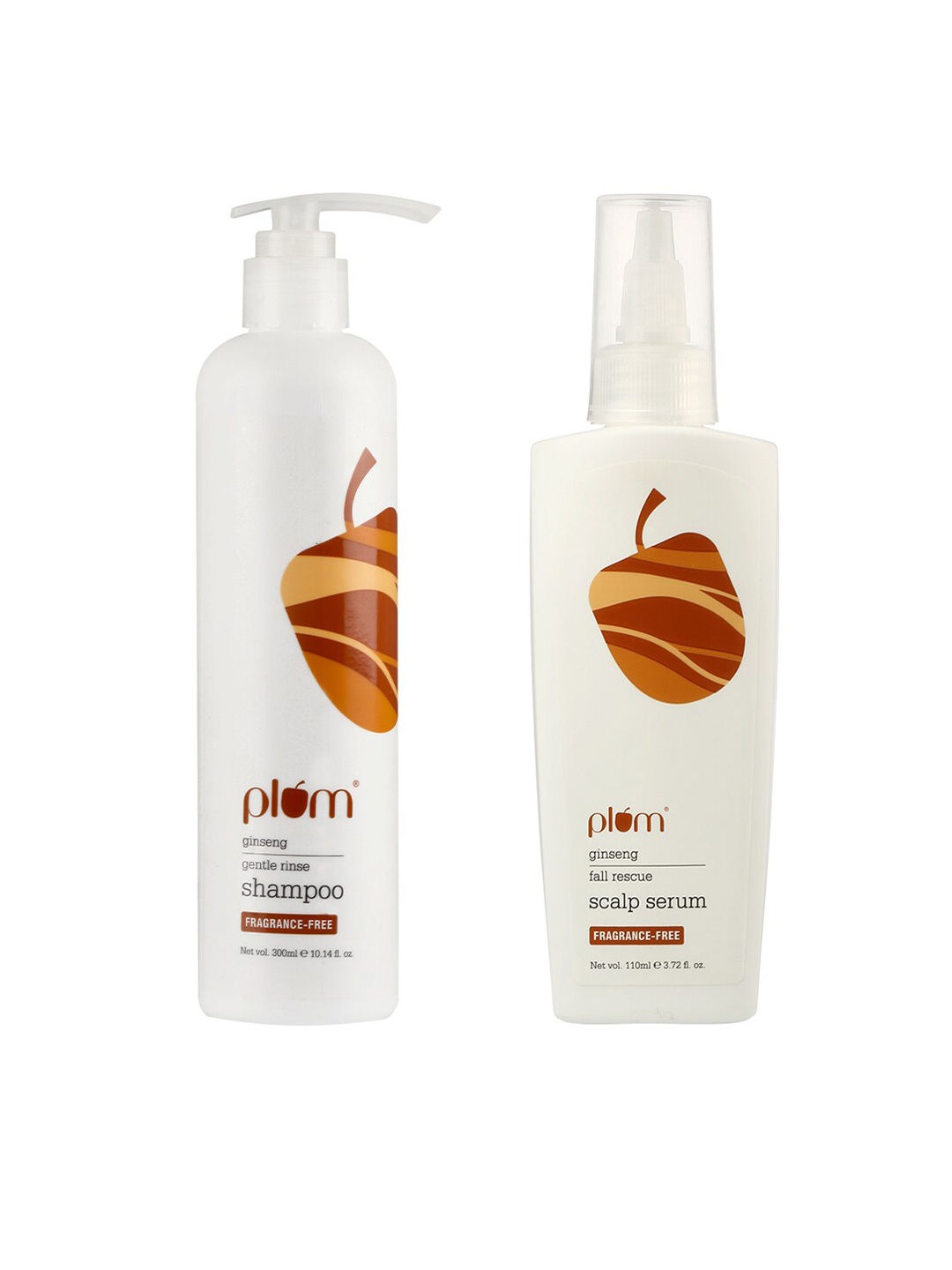 

Plum Set of Ginseng Fall Rescue Scalp Serum & Shampoo, White