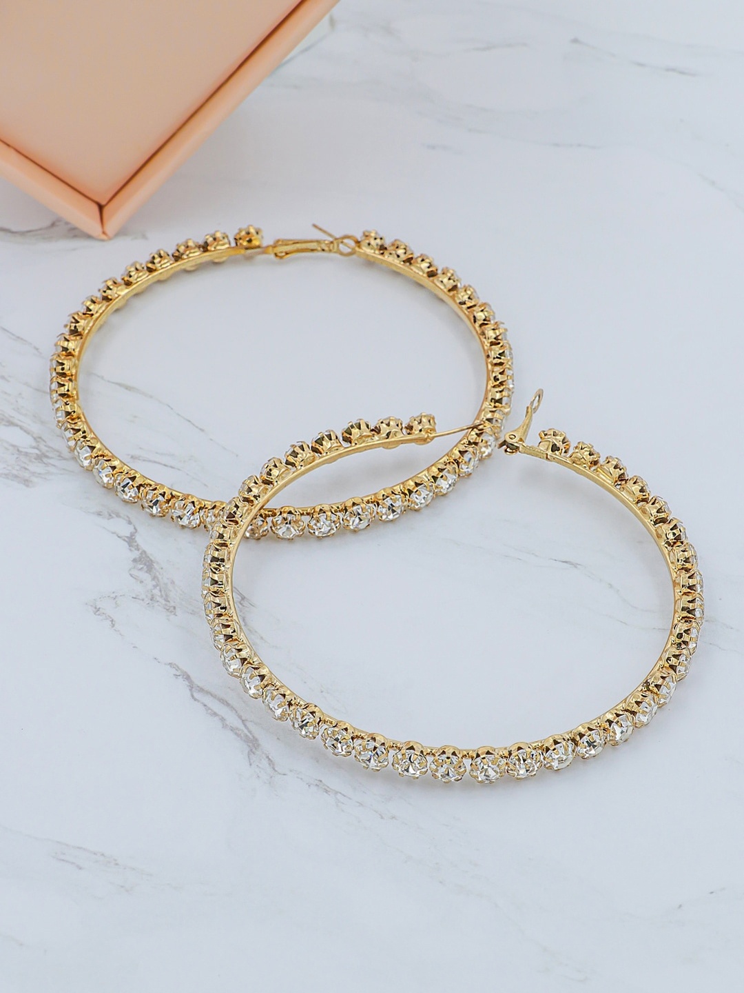 

Bellofox Gold-Plated Gold-Toned Circular Hoop Earrings