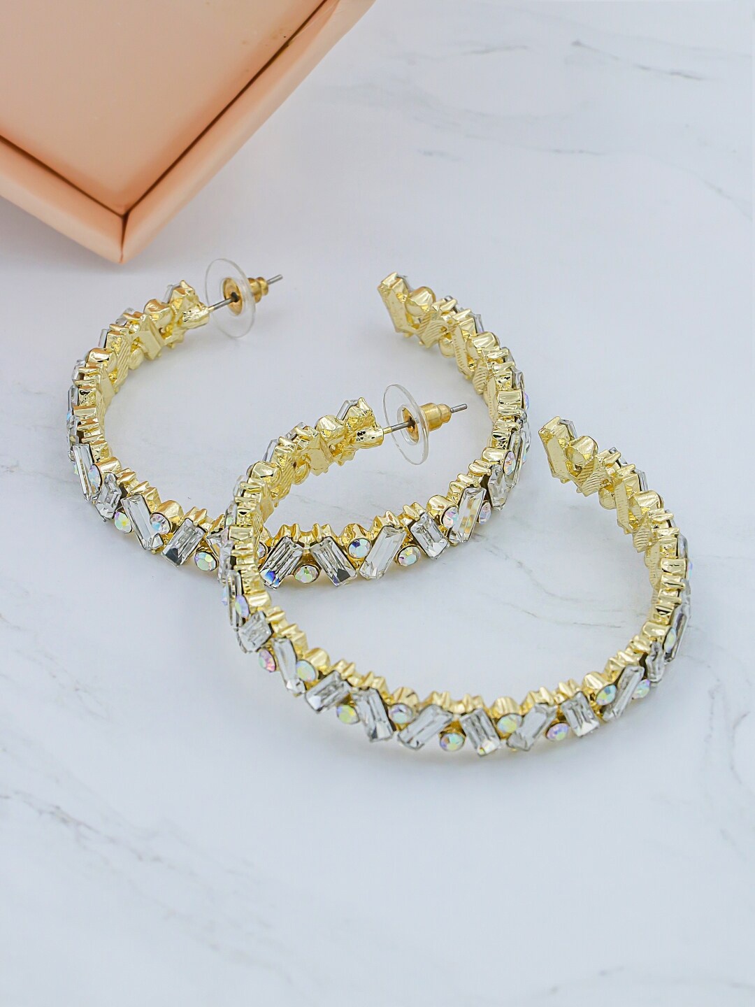 

Bellofox Gold-Toned Contemporary Hoop Earrings