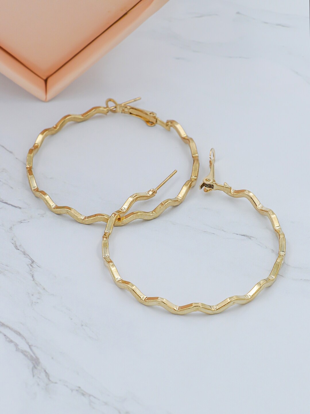 

Bellofox Gold-Toned Circular Hoop Earrings