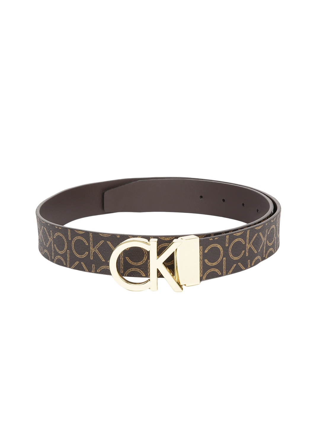 

Calvin Klein Men Brown Printed PU Belt