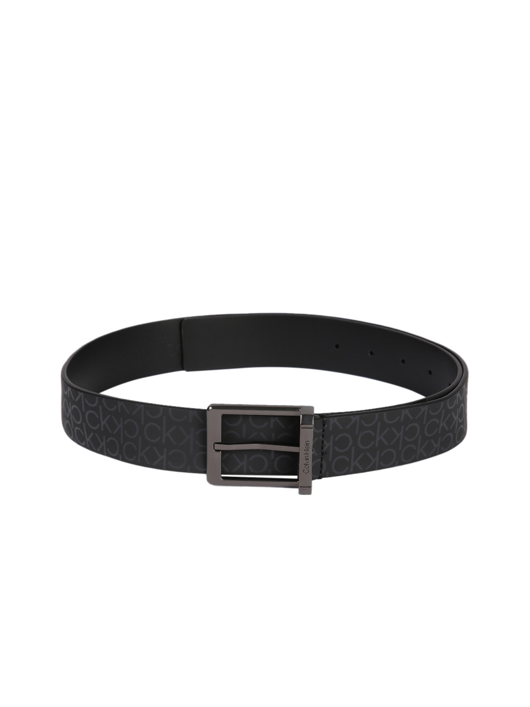 

Calvin Klein Men Black Printed Leather Casual Belt