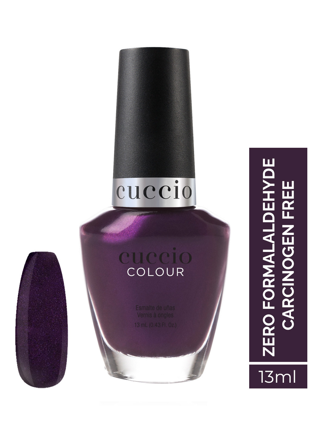 

Cuccio Brooklyn Never Sleeps Nail Polish - Deep Purple with Medium Purple Shimmer 13 ml