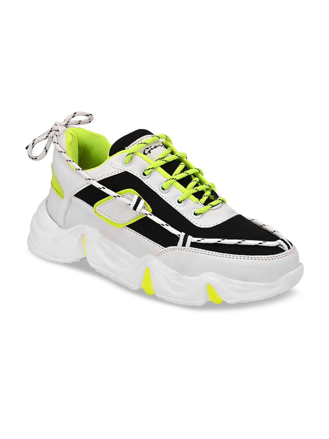 

Giorgio Men Yellow Colourblocked Sneakers