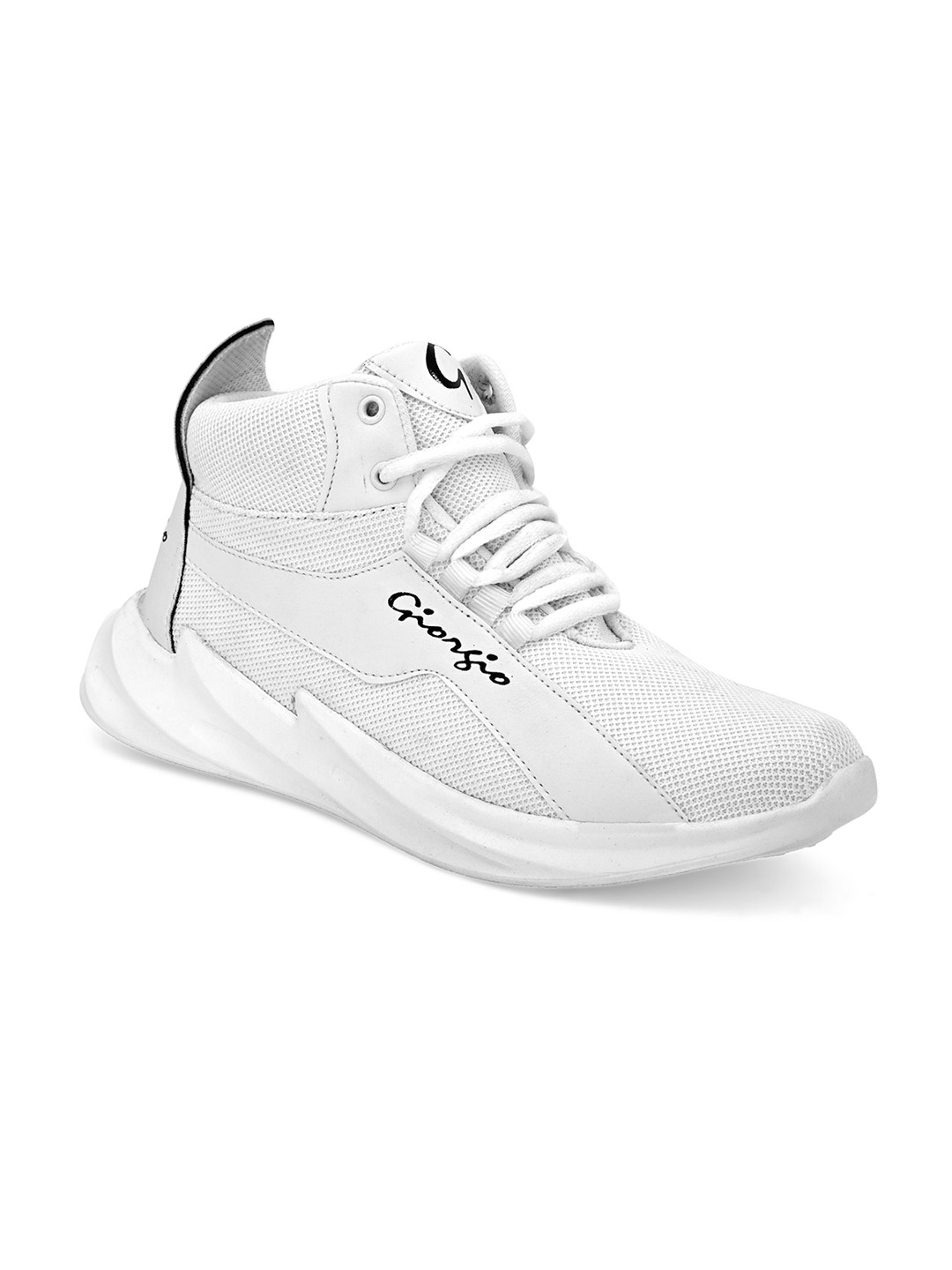 

Giorgio Men White Mid Ankle Sneakers