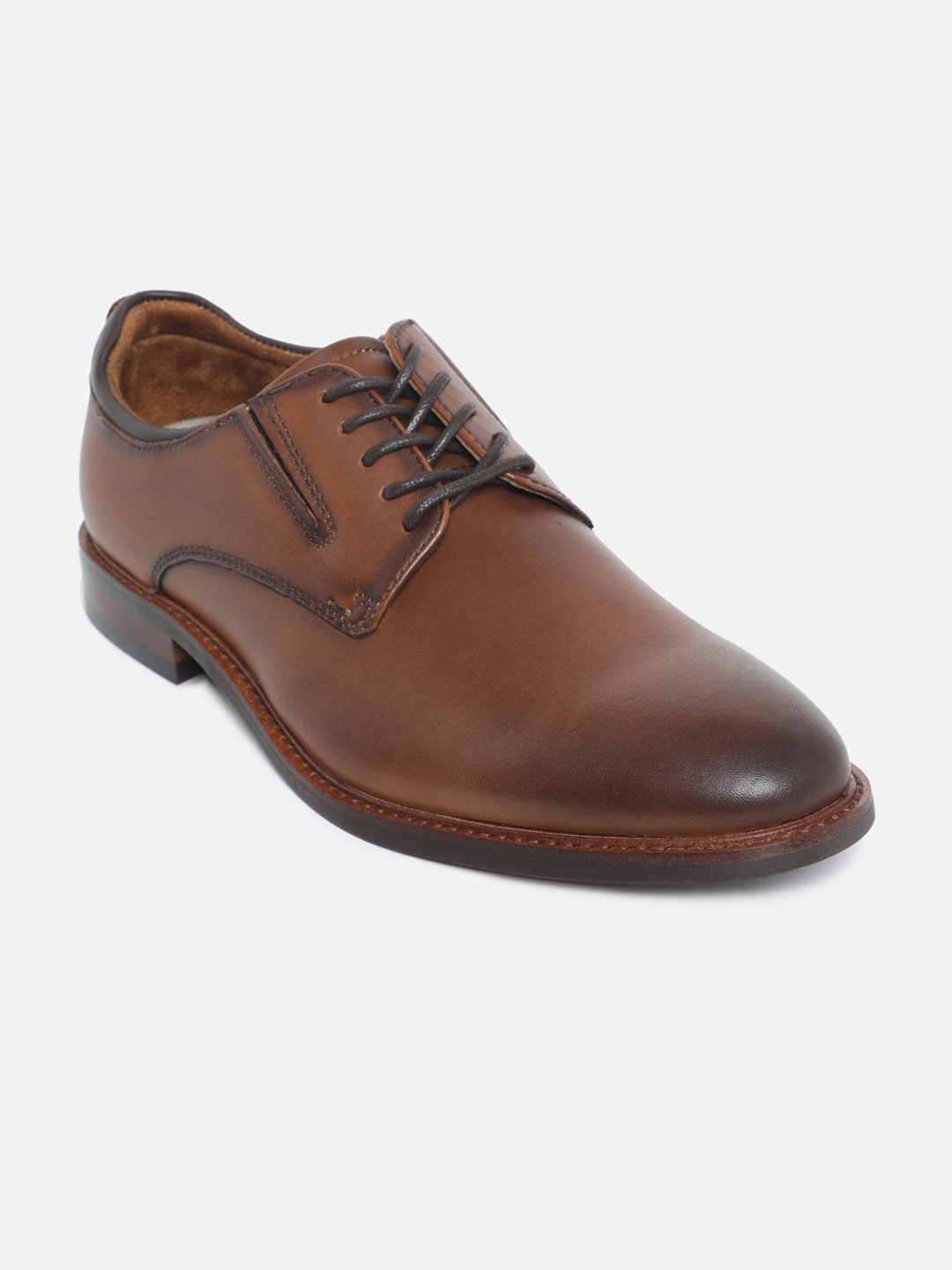 

ALDO Men Brown Perforations Leather Derbys