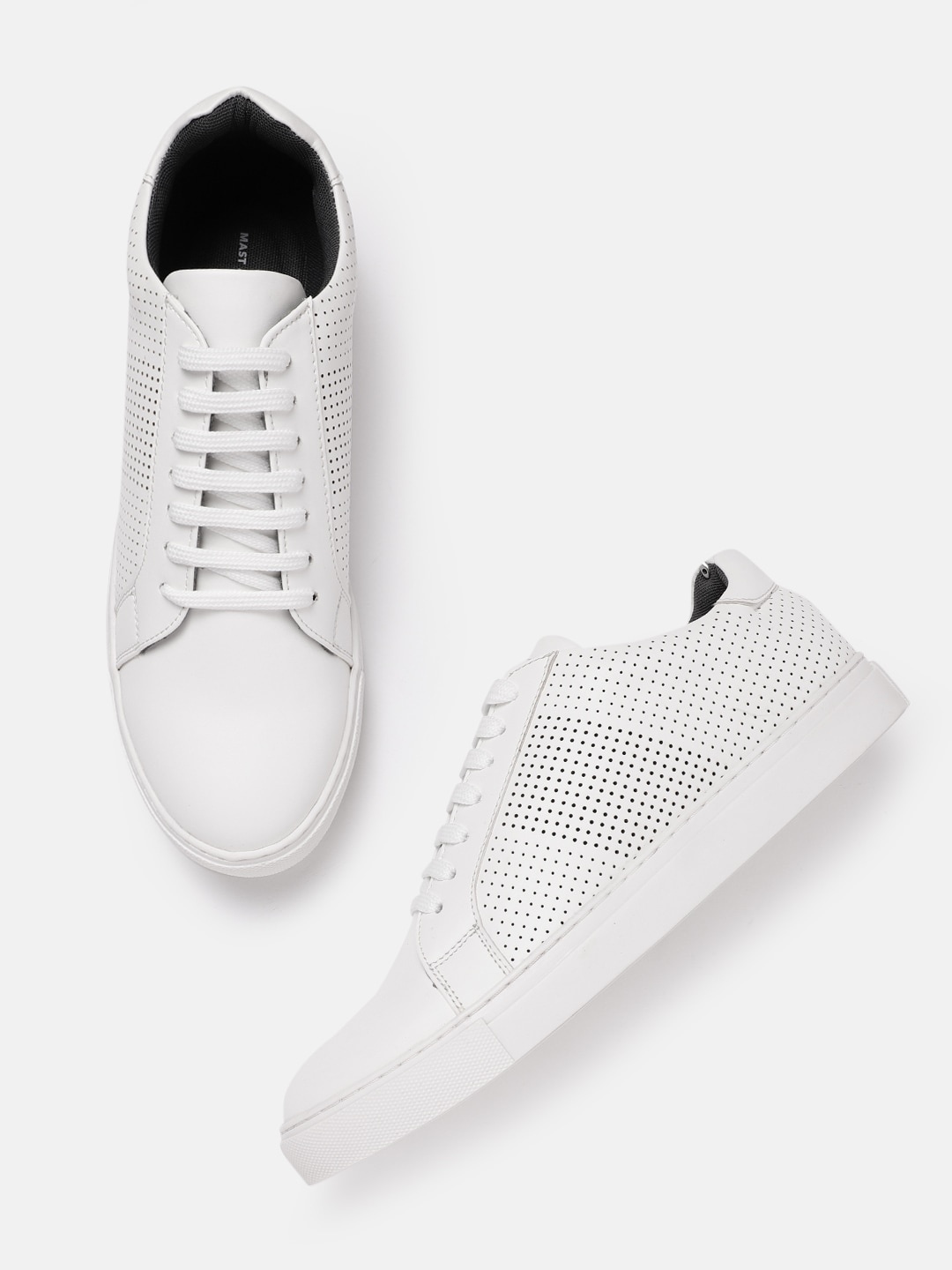

Mast & Harbour Men White Perforated Sneakers