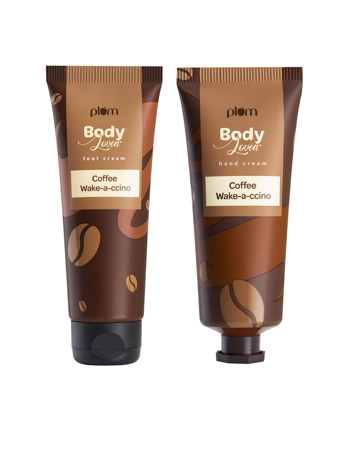 

Plum Set of BodyLovin' Coffee Wake-A-Ccino Hand Cream& Foot Cream, Brown