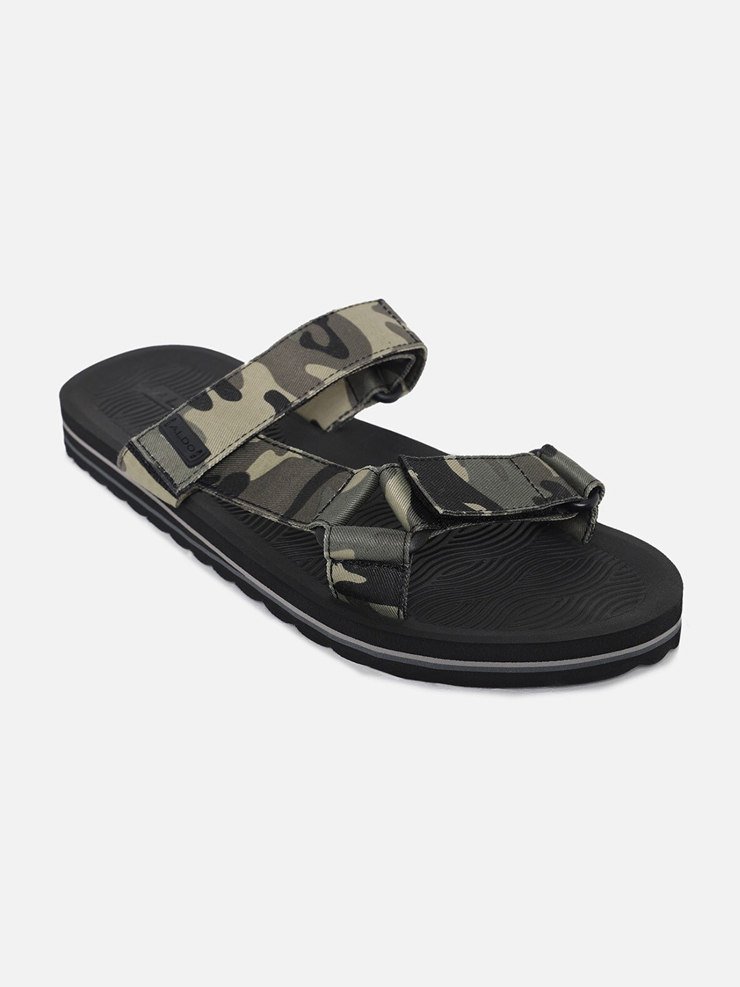 

ALDO Men Black Camouflage Comfort Sandals