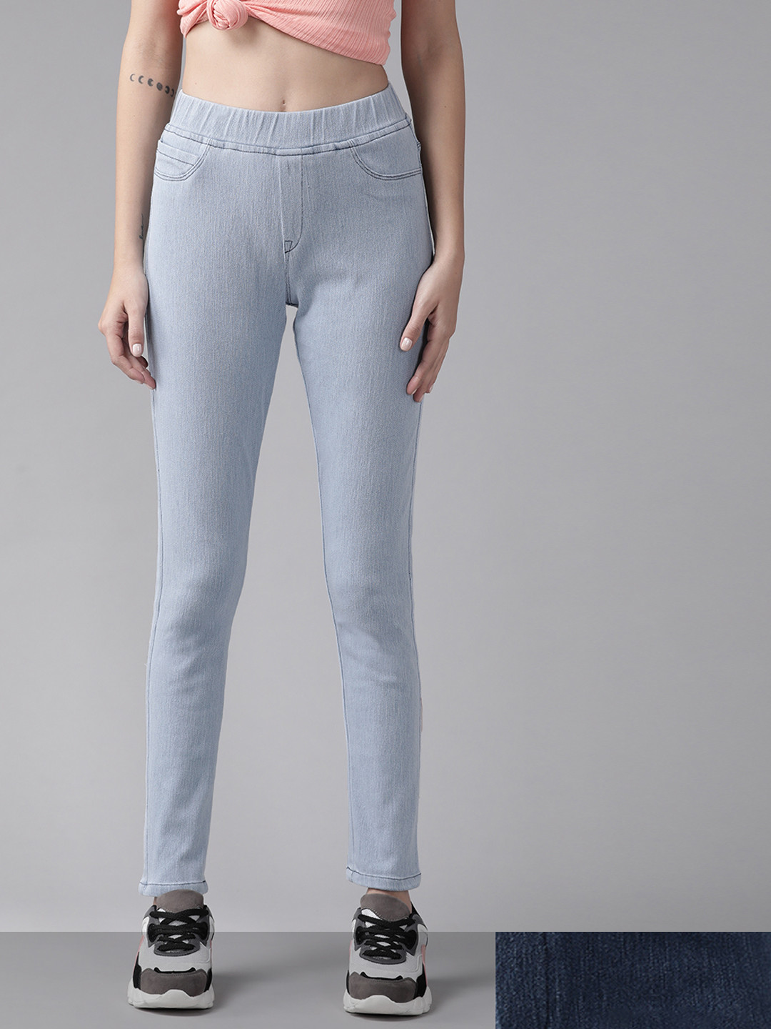 

Roadster Women Pack of 2 Blue Combo Jeggings