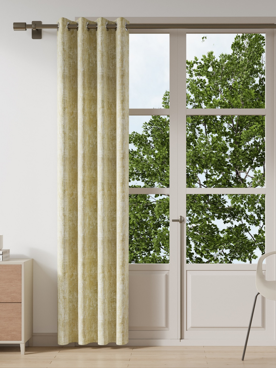 

DDecor Beige & White Door Curtain