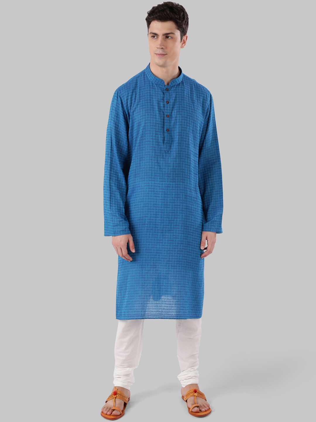

Ethnix by Raymond Men Blue Thread Work Kurta
