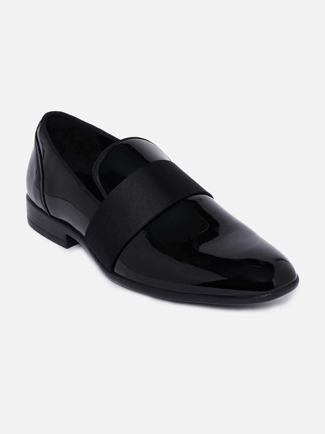 

ALDO Men Black Solid Formal Leather Slip On Shoes
