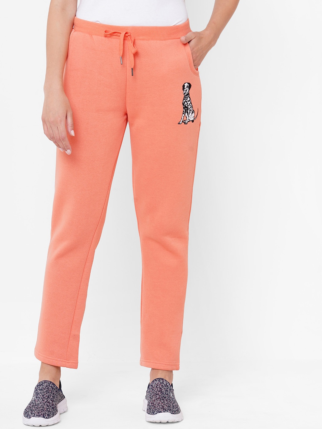 

Sweet Dreams Women Orange Solid Cotton Track Pants