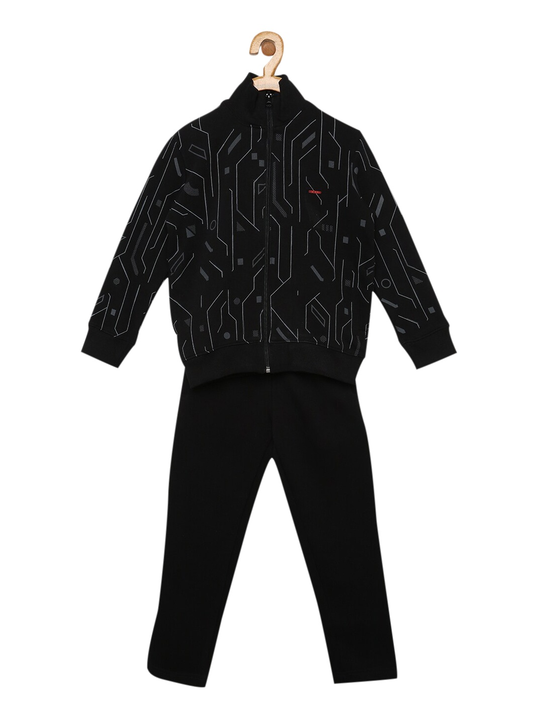 

Sweet Dreams Boys Black Printed Tracksuits