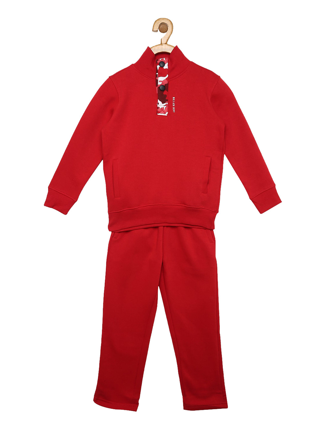 

Sweet Dreams Boys Red Solid Tracksuit