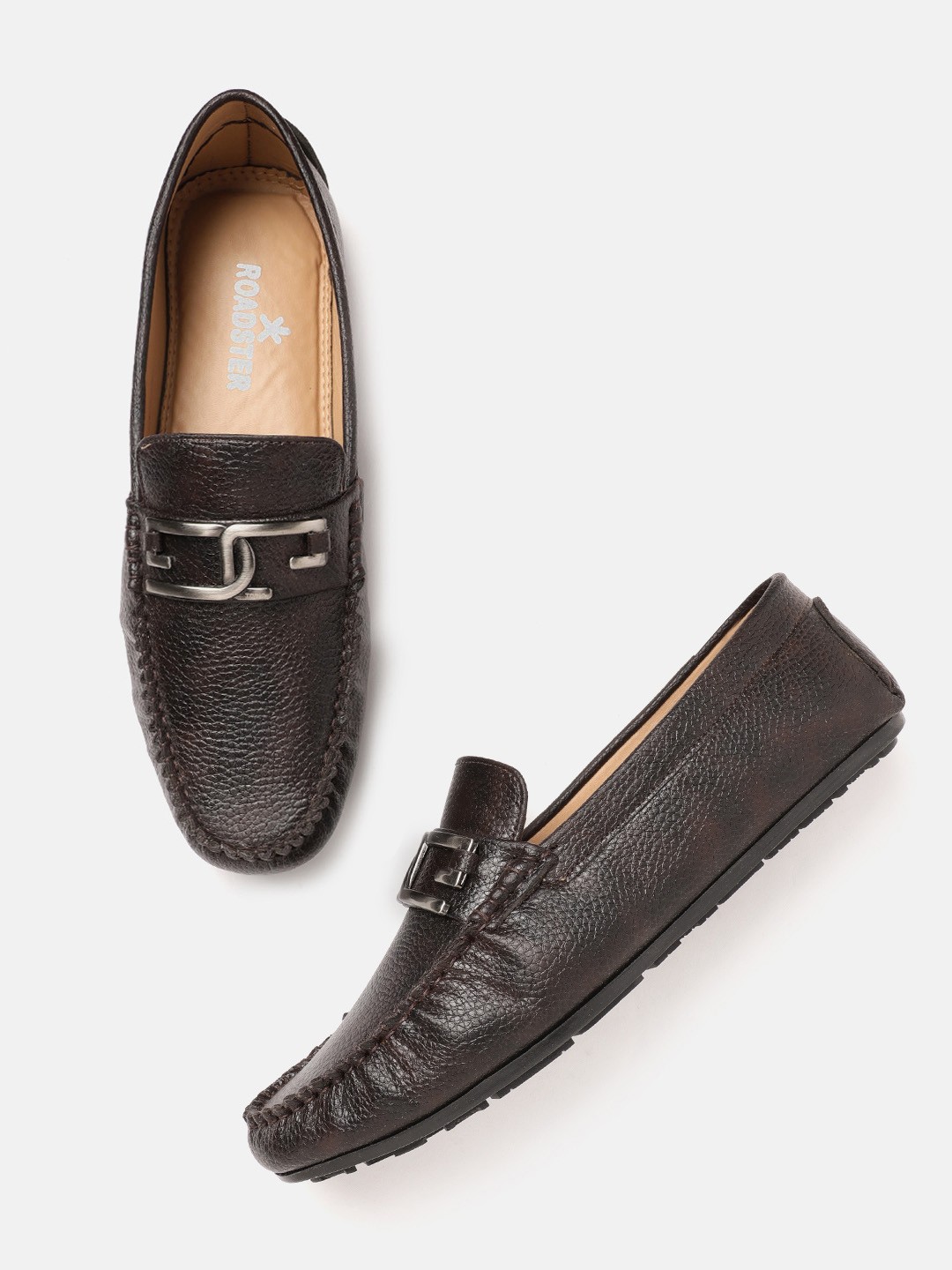 

Roadster Men Coffee Brown Solid Horsebit Loafers