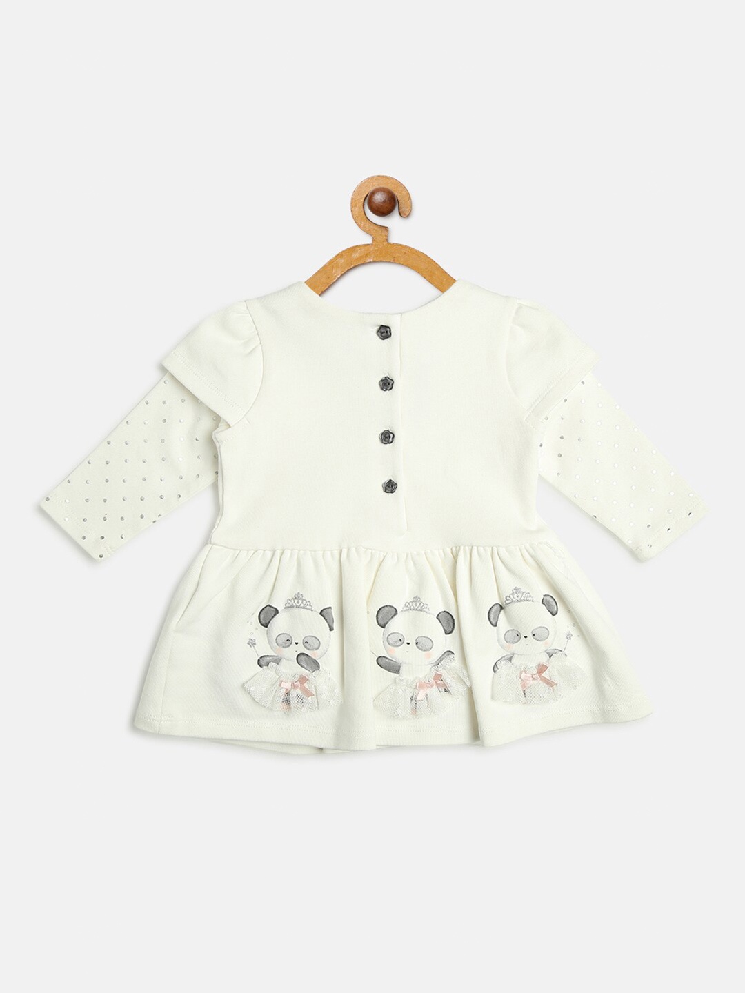 

Chicco Off White & Grey Pinafore Dress With T-Shirt