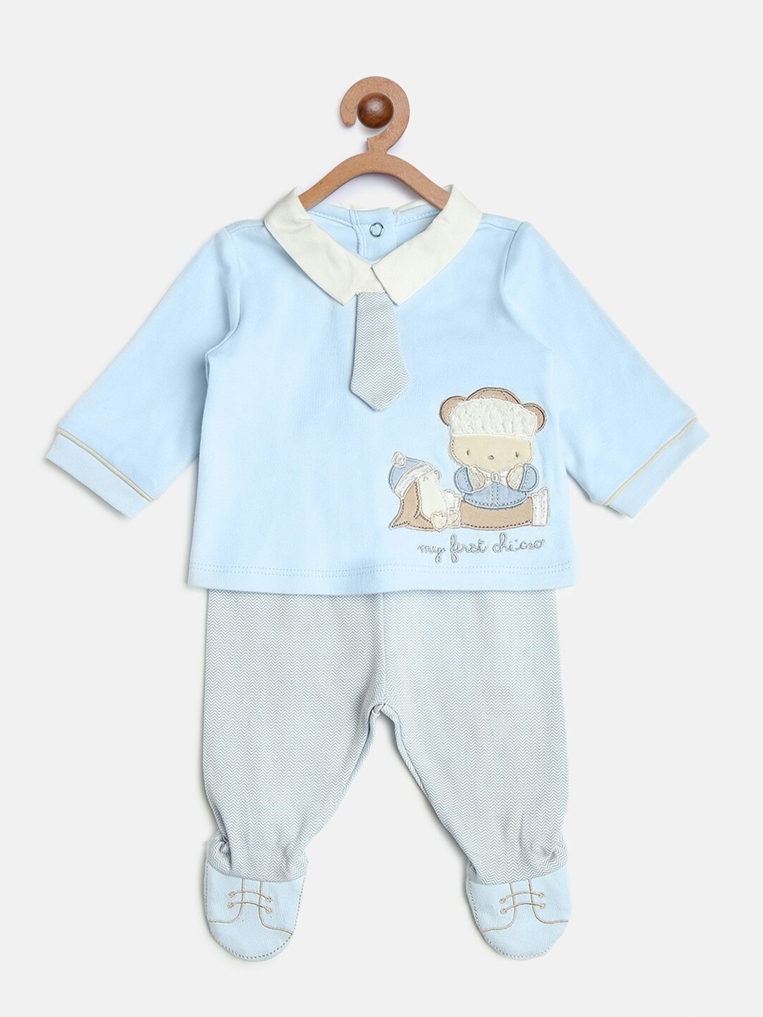 

Chicco Boys Blue Printed Sustainable Co-ords