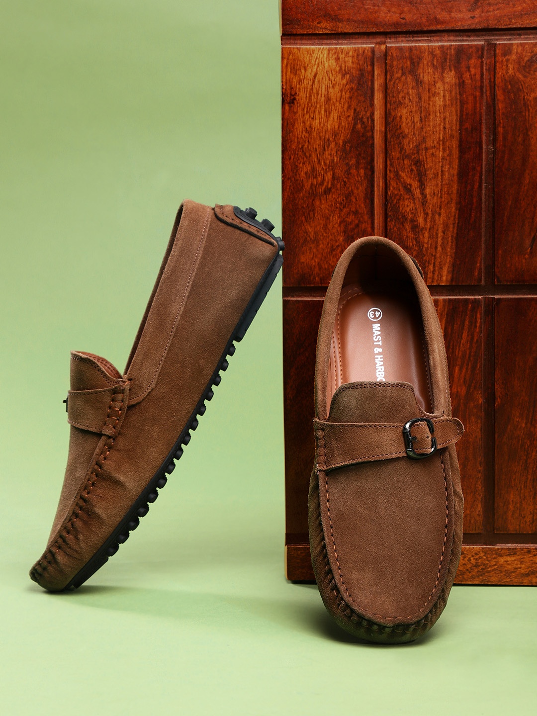 

Mast & Harbour Men Tan Brown Driving Shoes